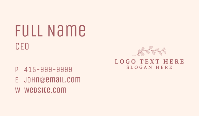 Floral Spring Spa Business Card Image Preview