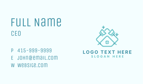 House Broom Cleaning Business Card Design Image Preview