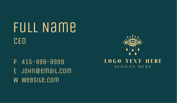 Boho Mystical Eye Business Card Design Image Preview