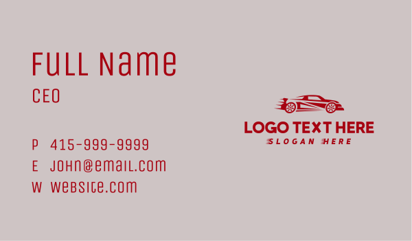 Red Fast Automobile Business Card Design Image Preview