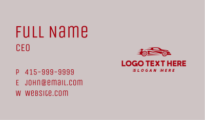 Red Fast Automobile Business Card Image Preview