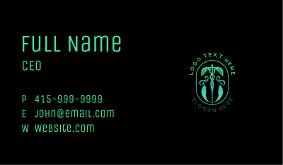 Medical Caduceus Staff Feather Business Card Image Preview