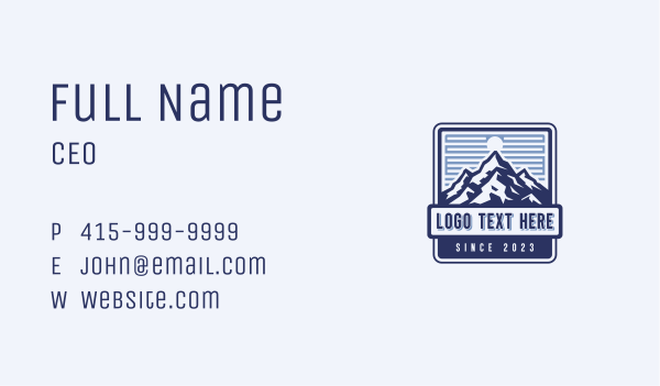 Mountaineer Outdoor Travel Business Card Design Image Preview