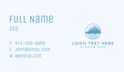 Beach Vacation House Business Card Image Preview