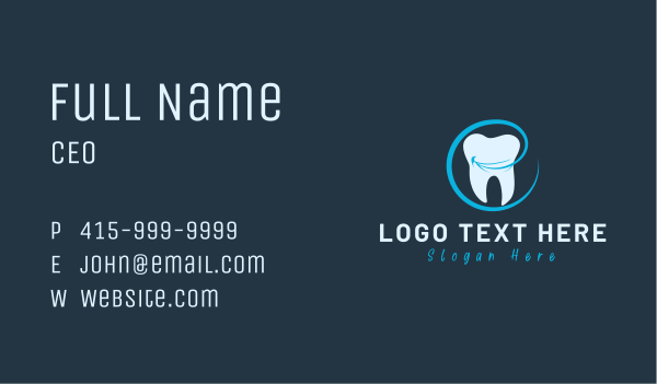 Happy Smile Tooth Business Card Design Image Preview