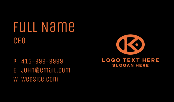 Marketing K & O Monogram Business Card Design Image Preview