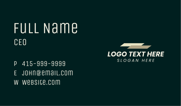 Generic Shape Wordmark Business Card Design Image Preview
