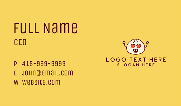 Asian Dimsum Mascot  Business Card Design Image Preview