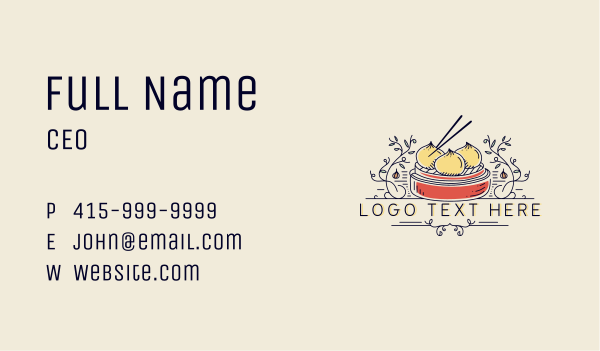 Dumpling Cuisine Restaurant Business Card Design Image Preview