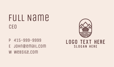 Mountain Camping Cabin Business Card Image Preview