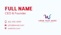 Letter W Ribbon Business Business Card Preview