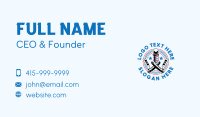 Barbershop Razor Pole Business Card Preview