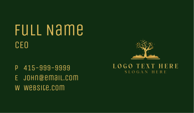 Tree Book Publication Business Card Image Preview