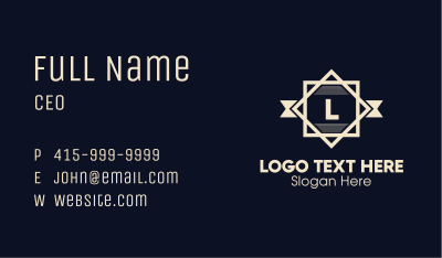Generic Star Letter Badge Business Card