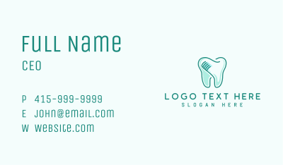 Dental Care Toothbrush Business Card Image Preview
