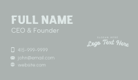 Retro Cursive Wordmark Business Card Image Preview