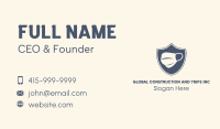 Blue Face Mask Crest Business Card Image Preview