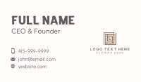 Square Frame Letter Business Card Image Preview