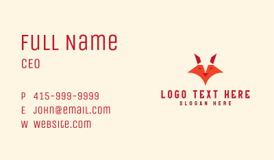 Minimalist Fox Head  Business Card Image Preview