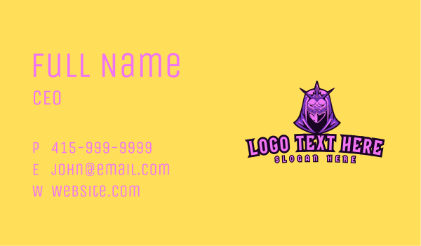 Mage King Gaming Character Business Card Design Image Preview