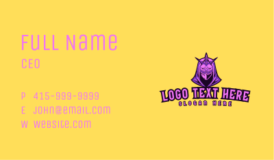 Mage King Gaming Character Business Card Image Preview