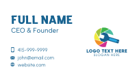 Multicolor Wrench Hardware Business Card Design
