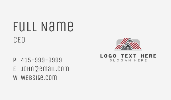 Roofing Realty Renovation Business Card Design Image Preview