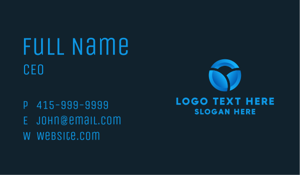 Blue Professional App Business Card Design Image Preview