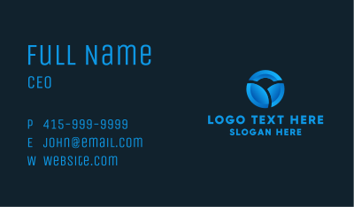 Blue Professional App Business Card Image Preview