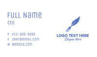 Blue Leaf F Business Card Image Preview