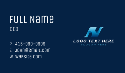Creative Studio Letter N Business Card Image Preview