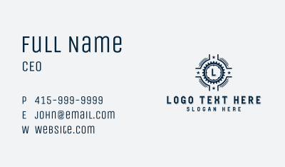 Industrial Mechanic Gear Business Card Image Preview