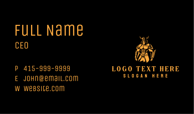 Strong Viking Warrior  Business Card Image Preview
