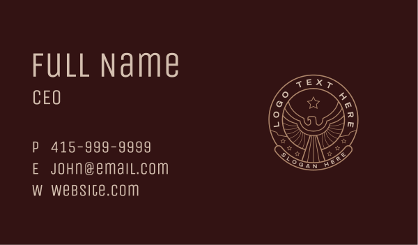 Eagle Falcon Wings Business Card Design Image Preview
