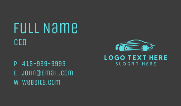Blue Sports Car Business Card Design Image Preview