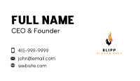 Flaming Fire Rooster  Business Card Image Preview