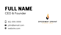 Flaming Fire Rooster  Business Card Image Preview