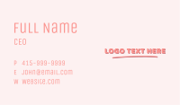 Cute Preschool Wordmark Business Card Image Preview