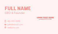 Cute Preschool Wordmark Business Card Image Preview