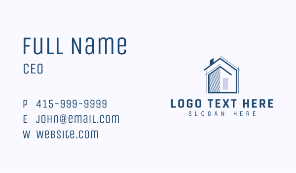 House Building Renovation  Business Card Design Image Preview