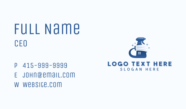 Housekeeping Spray Bottle  Business Card Design Image Preview