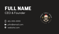 Mohawk Rock Skull Business Card Preview