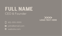 Professional Logistics Wordmark Business Card Design