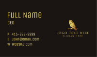 Deluxe Golden Owl Business Card Image Preview
