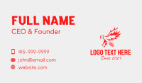 Red Flying Hawk  Business Card Design