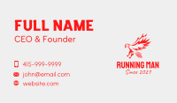 Red Flying Hawk  Business Card Image Preview