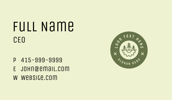 Tree Saw Carpentry Business Card Design Image Preview