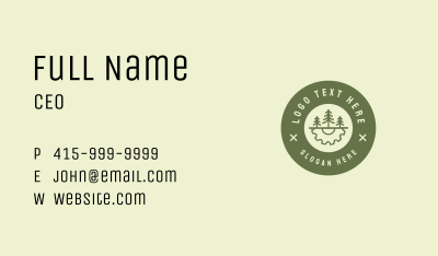 Tree Saw Carpentry Business Card Image Preview