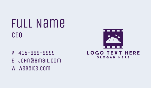 Popcorn Film Movie Business Card Design Image Preview