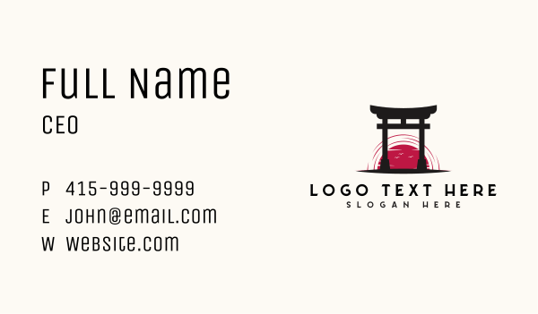 Shinto Shrine Asian Park Business Card Design Image Preview